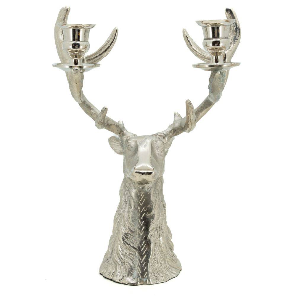 Aubry Gaspard - Bougeoir double tête de cerf en aluminium - Imagen 3
