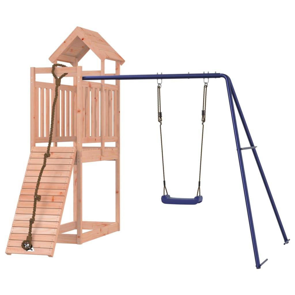 Helloshop26 - Aire de jeux d'extérieur balançoires toboggan portiques robuste jeux jardin 243 x 186 x 214 cm bois massif de douglas - Imagen 2