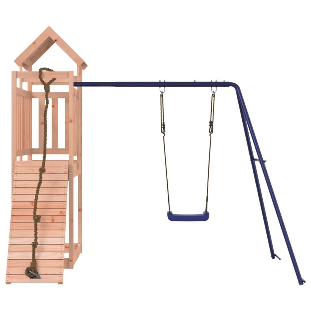 Helloshop26 - Aire de jeux d'extérieur balançoires toboggan portiques robuste jeux jardin 243 x 186 x 214 cm bois massif de douglas - Imagen 3