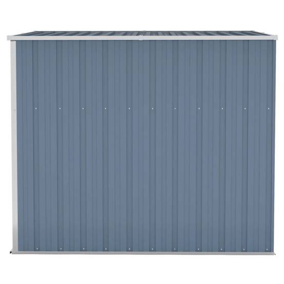 Helloshop26 - Abri de jardin cabane cabanon maison de stockage remise extérieur hangar outils robuste mural 118 x 194 x 178 cm acier galvanisé gris - Imagen 3