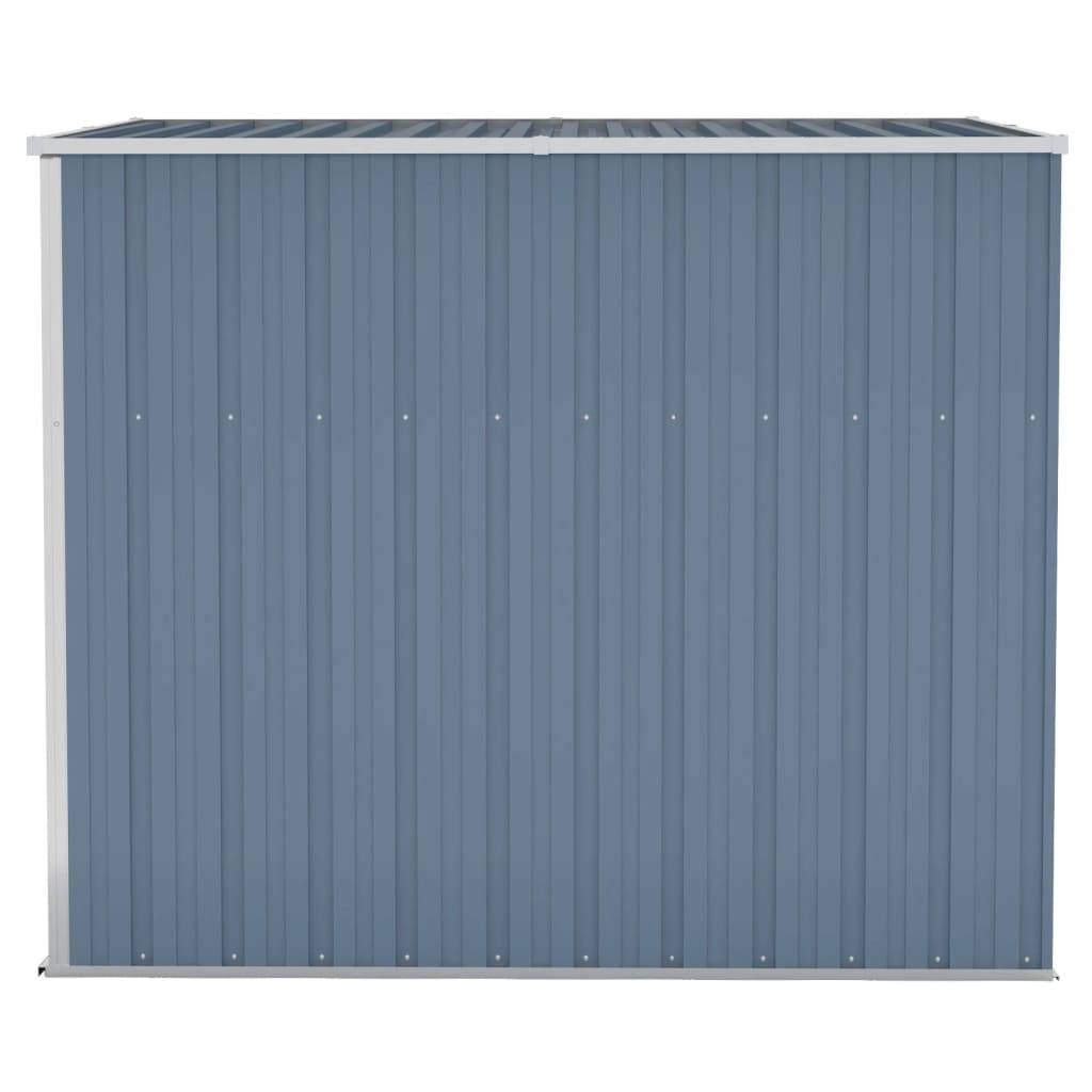 Helloshop26 - Abri de jardin cabane cabanon maison de stockage remise extérieur hangar outils robuste mural 118 x 194 x 178 cm acier galvanisé gris - Imagen 3