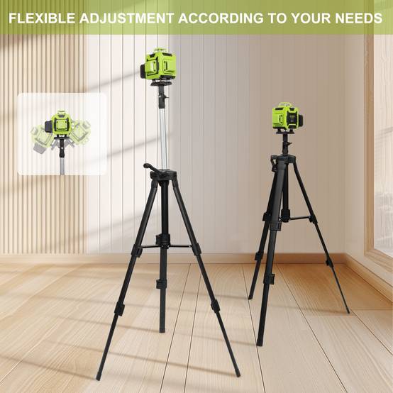 Niveau laser 4 x 360°, avec 16 lignes laser vertes 4D horizontales et verticales, 2 piles 2400 mAh, télécommande - Image 6