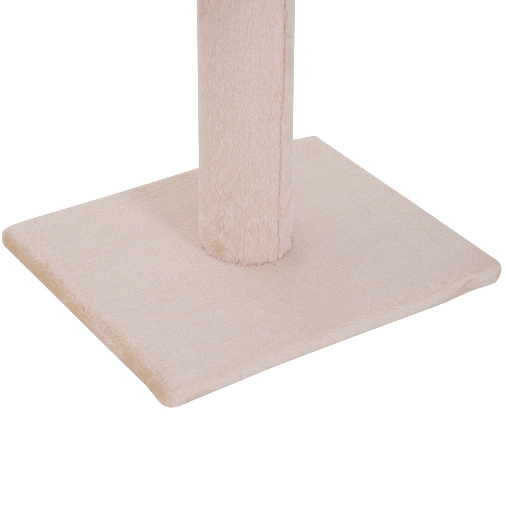 Arbre à chat de plafond, hauteur réglable de 230 à 260 cm, stable, beige. - Image 7