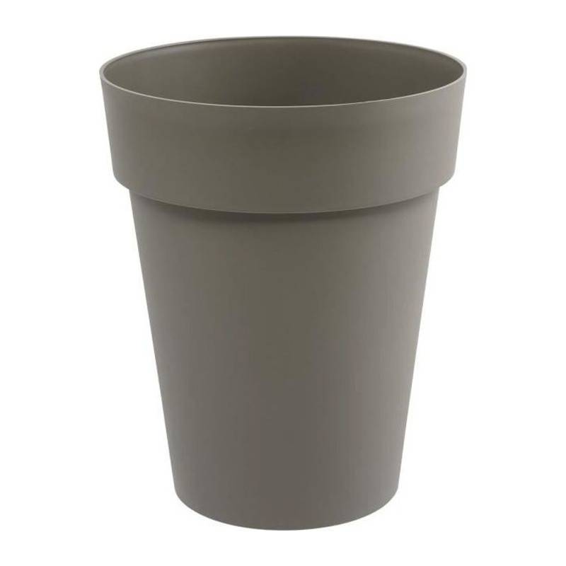 EDA Plastiques - Eda Vase Toscane Mi-haut - ø 44 X 53 Cm - 50 L - Taupe - Imagen 1