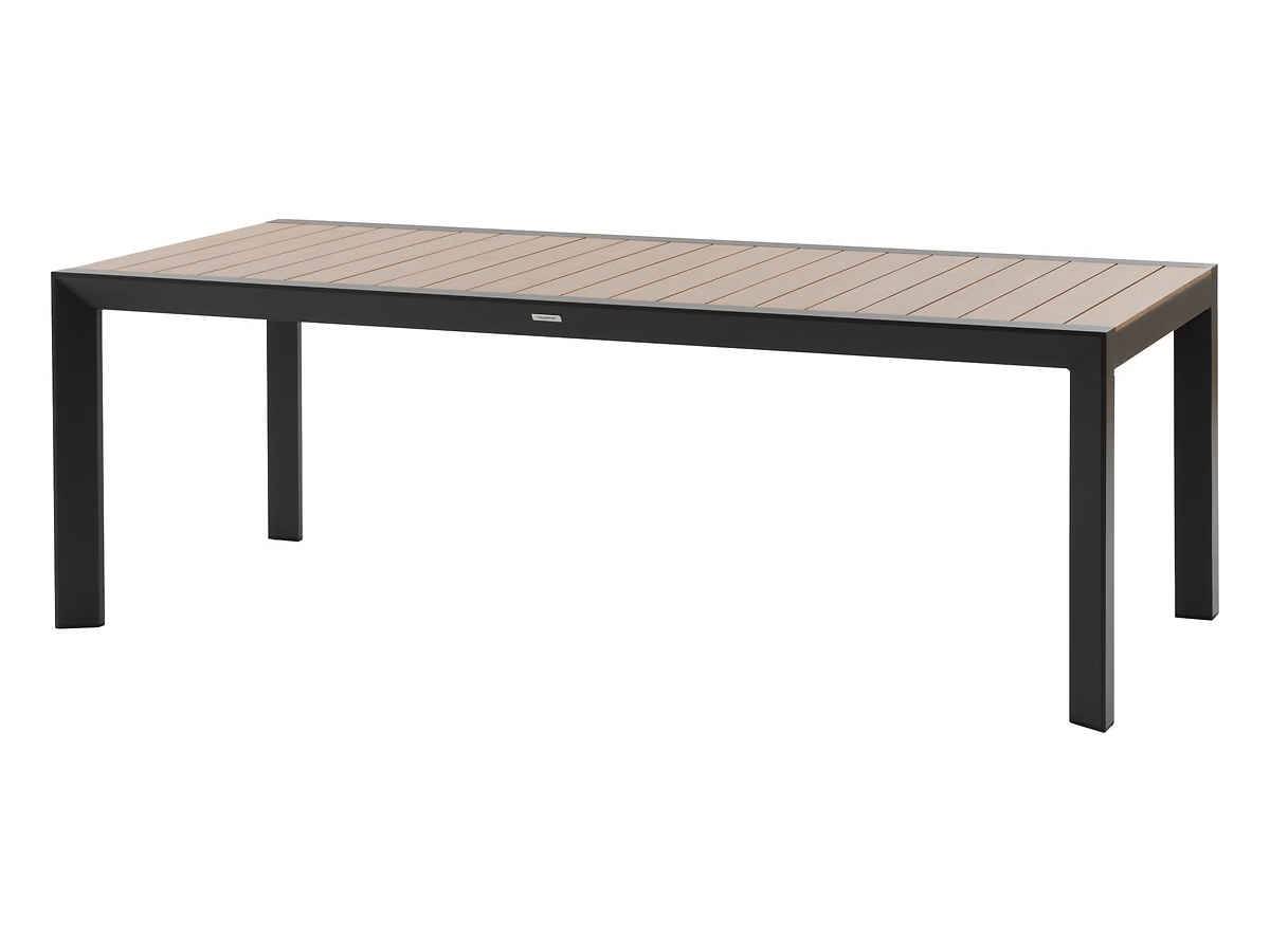Hesperide - Table de jardin rectangulaire alu Evasion 8 places effet bois Honey Graphite + 8 fauteuils Piazza - Hespéride - Image 3