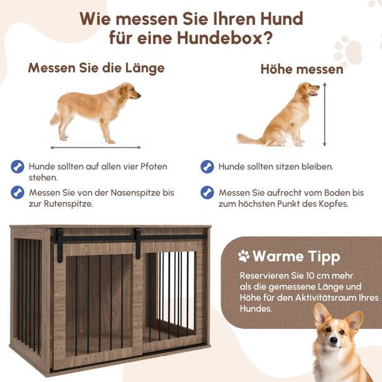 Cage pour chien intérieur type meuble 98 x 58 x 61 cm acier et bois aggloméré coloris noyer et noir - PANGIVO - Image 4