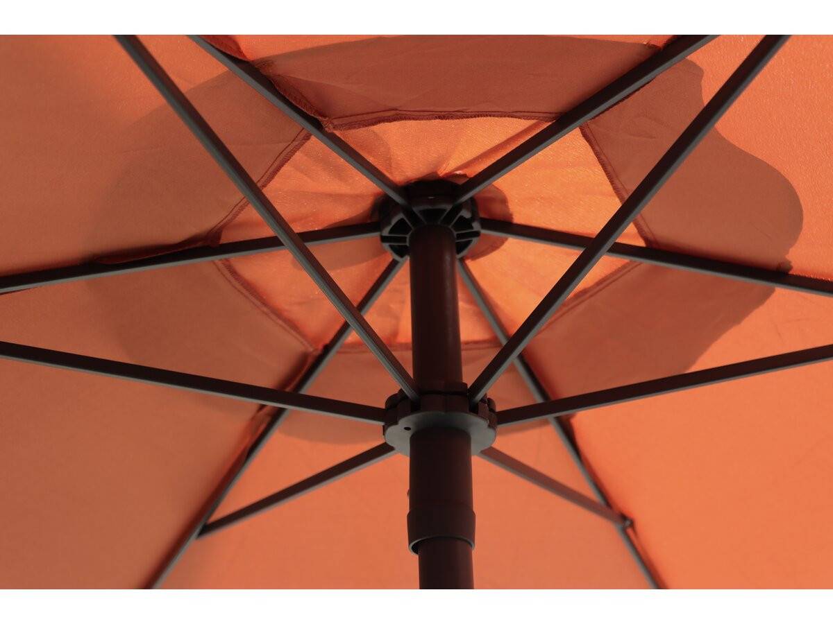 Table Et Chaises De Jardin Avec Parasol En Métal "convivia" - 6 Places - Terracotta -habitat Et Jardin - Image 4