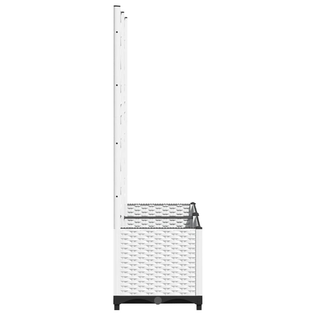ComfortXL - Jardinière Haute avec Treillis en PP pour Jardin Terrasse Balcon Blanc 80cm – ComfortXL Outdoor Living - Image 5