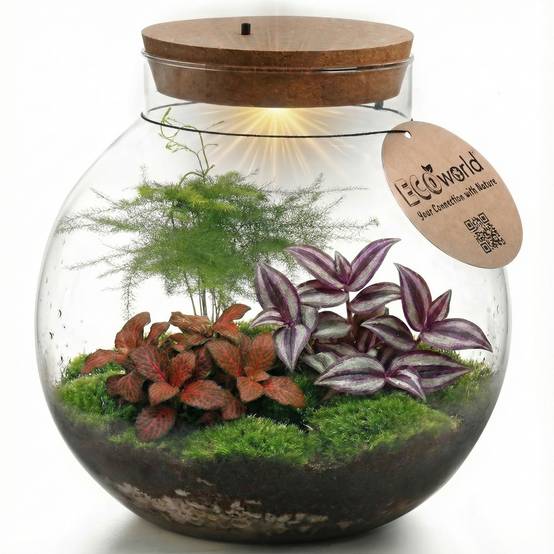 0 - Terrarium Grand - Ø25 cm - Écosystème - Verre - DIY - Image 1