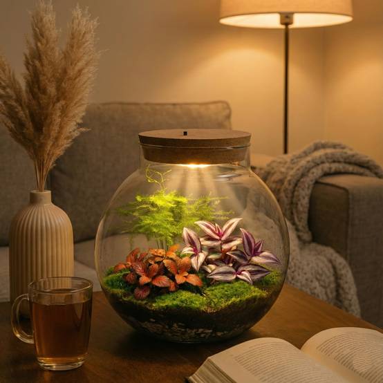 0 - Terrarium Grand - Ø25 cm - Écosystème - Verre - DIY - Image 2