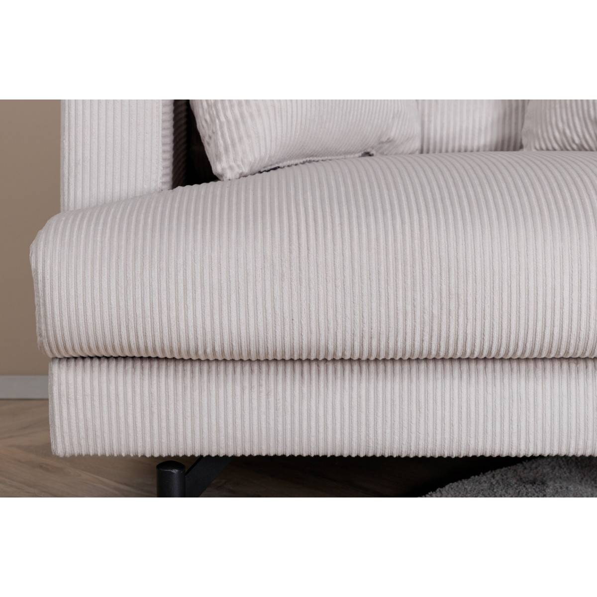 Paris Prix - Fauteuil en Velours Côtelé "Sofia" 104cm Beige - Image 10