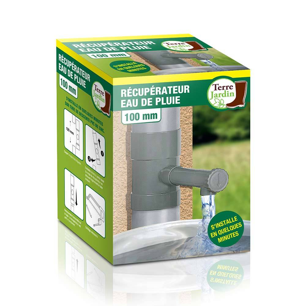 Terre Jardin - Récupérateur eau de pluie pour gouttière Ø 100 mm - Imagen 5