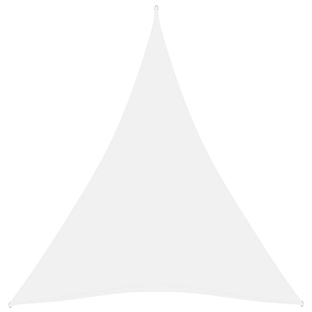 Helloshop26 - Voile toile d'ombrage parasol tissu oxford triangulaire 5 x 7 x 7 m blanc - Imagen 1