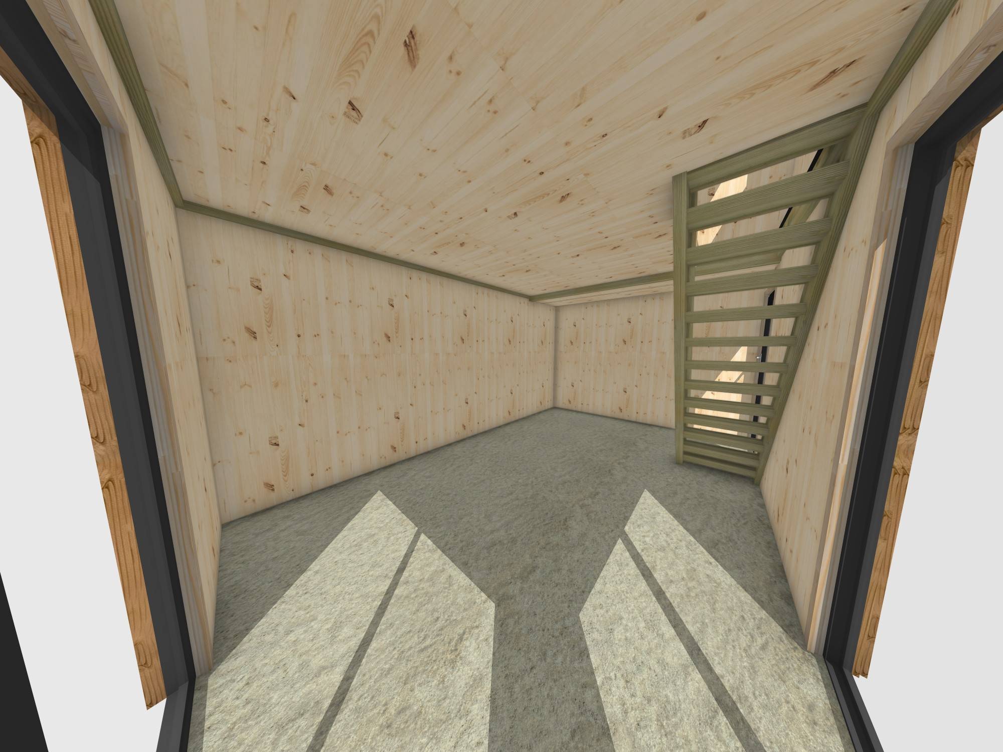 Studio de jardin RE2020 en bois 5,5 x 3,5 x 2,7 m / isolation RE2020 avec mezzanine et terrasse / menuiseries alu k-line - Image 5