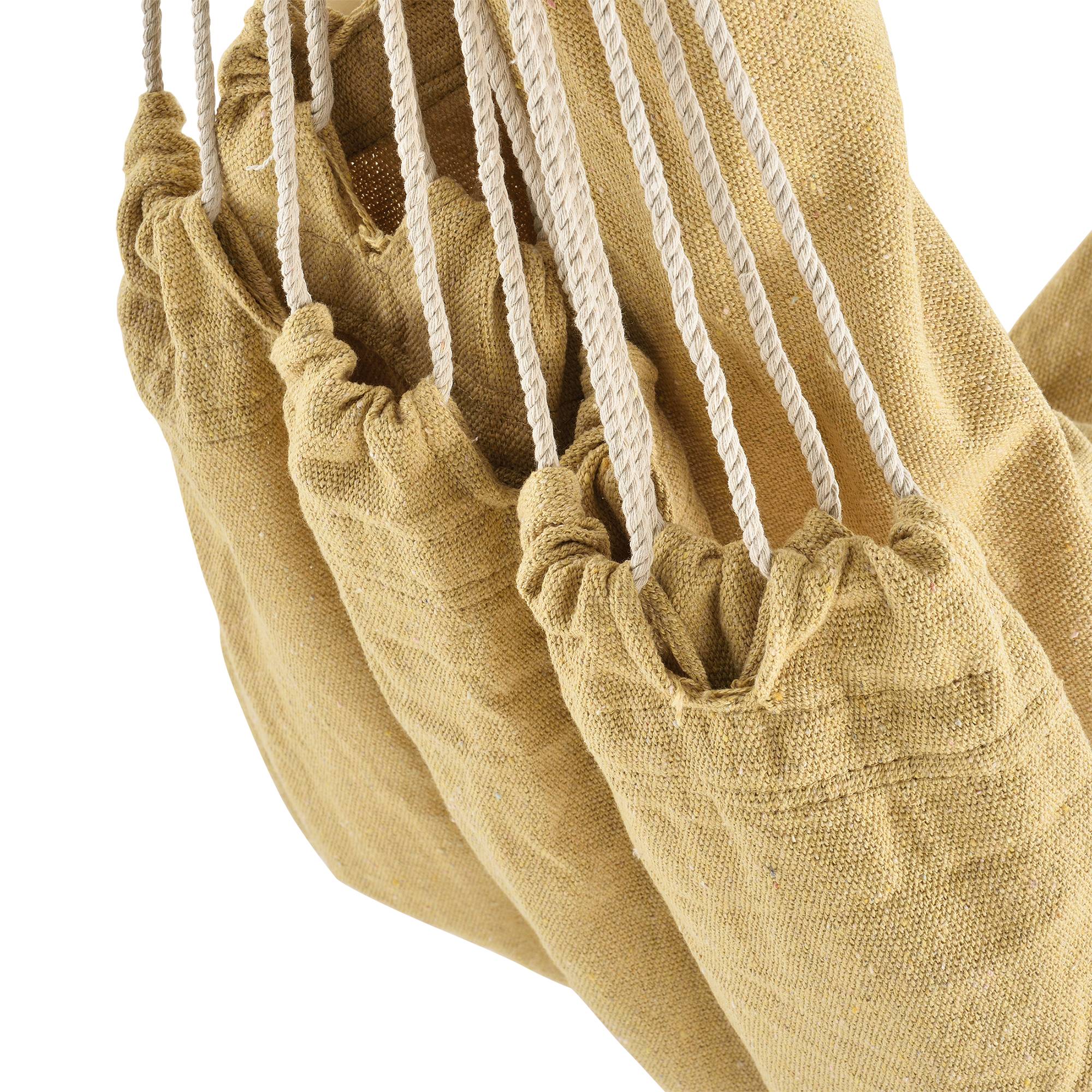 Casa.Pro - Siège Suspendu Diseröd Hamac en Coton Polyester Beige 100 x 100 cm [casa.pro] - Imagen 4