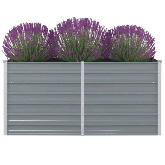 Jardinière - Bac à fleurs - Pot de fleurs 160 x 80 x 77 cm Gris Acier galvanisé - Image 2
