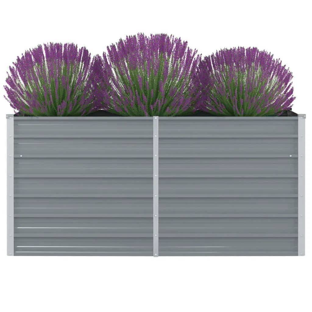 Jardinière - Bac à fleurs - Pot de fleurs 160 x 80 x 77 cm Gris Acier galvanisé - Image 2