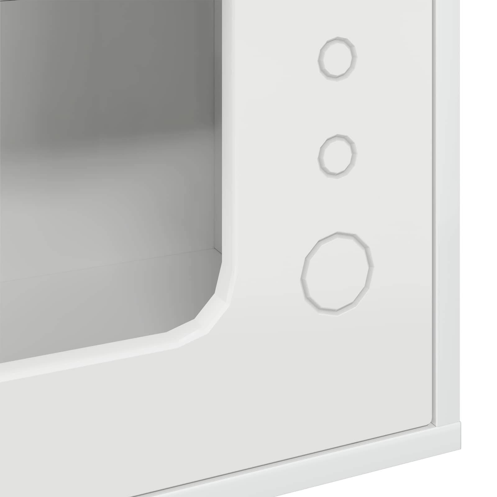 Maison Chat Laquée Bois Brillant Repos Blanc 51cm pour Chat Lumineux - ComfortXL Outdoor Living - Image 6