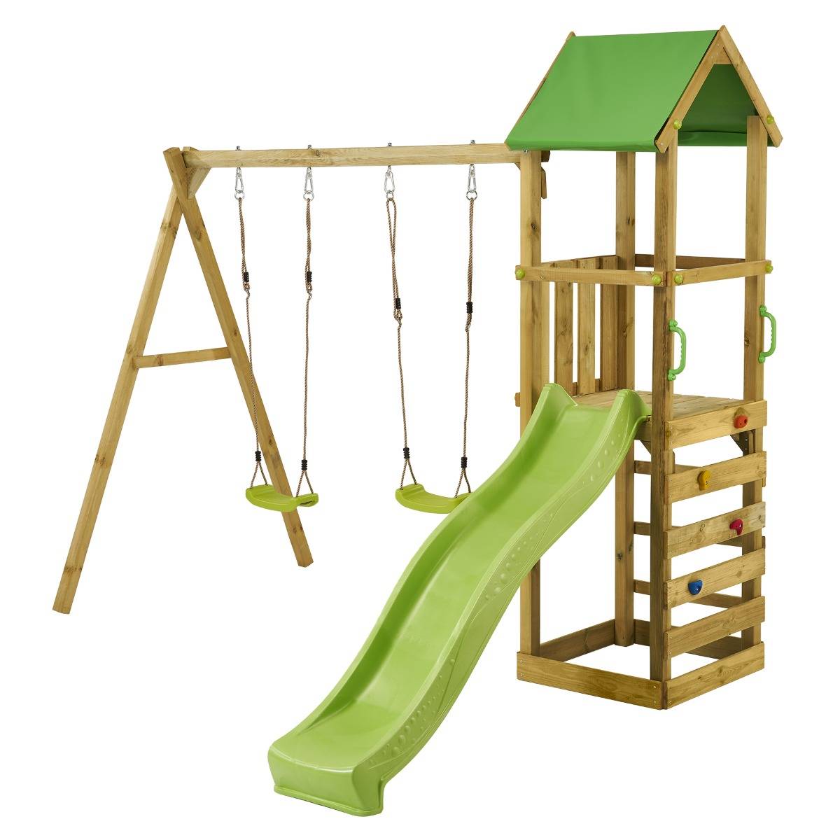 Kangui - Aire de jeux bois enfant : plateforme 120 cm avec toboggan WALLI Kangui - Image 1
