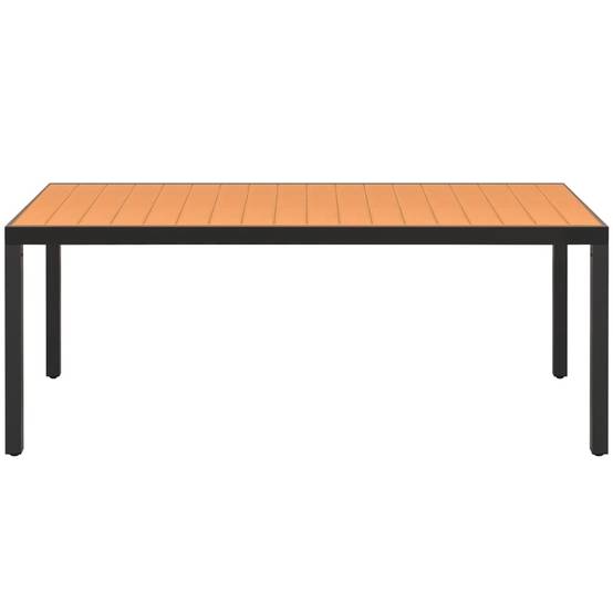 Table de jardin Aluminium et WPC Marron 185 x 90 x 74 cm - PANGIVO - Image 2