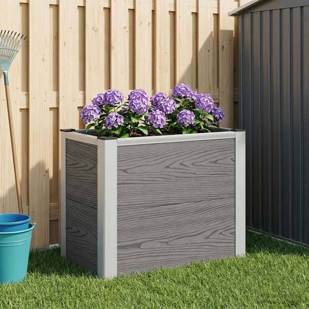 ComfortXL - Jardinière Surélevée WPC Aluminium Culture Légumes Fleurs 50x30x42cm Gris - ComfortXL Outdoor Living - Image 1