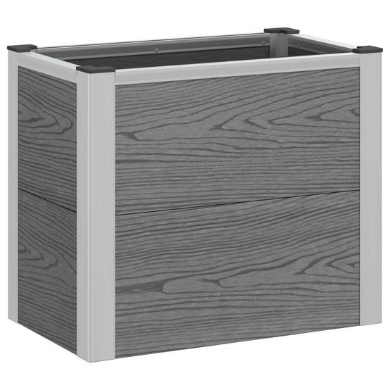 ComfortXL - Jardinière Surélevée WPC Aluminium Culture Légumes Fleurs 50x30x42cm Gris - ComfortXL Outdoor Living - Image 2