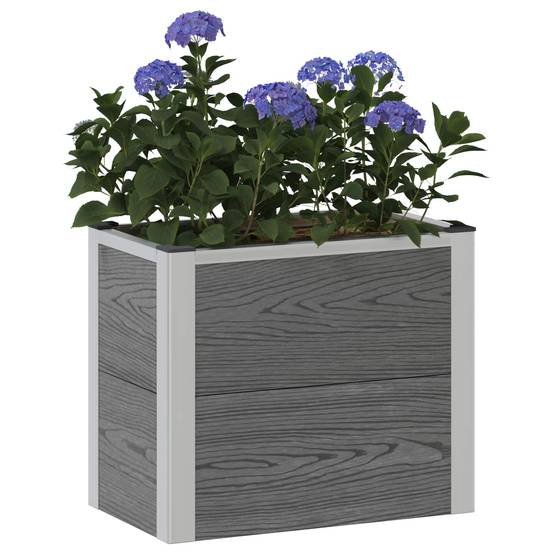 ComfortXL - Jardinière Surélevée WPC Aluminium Culture Légumes Fleurs 50x30x42cm Gris - ComfortXL Outdoor Living - Image 3