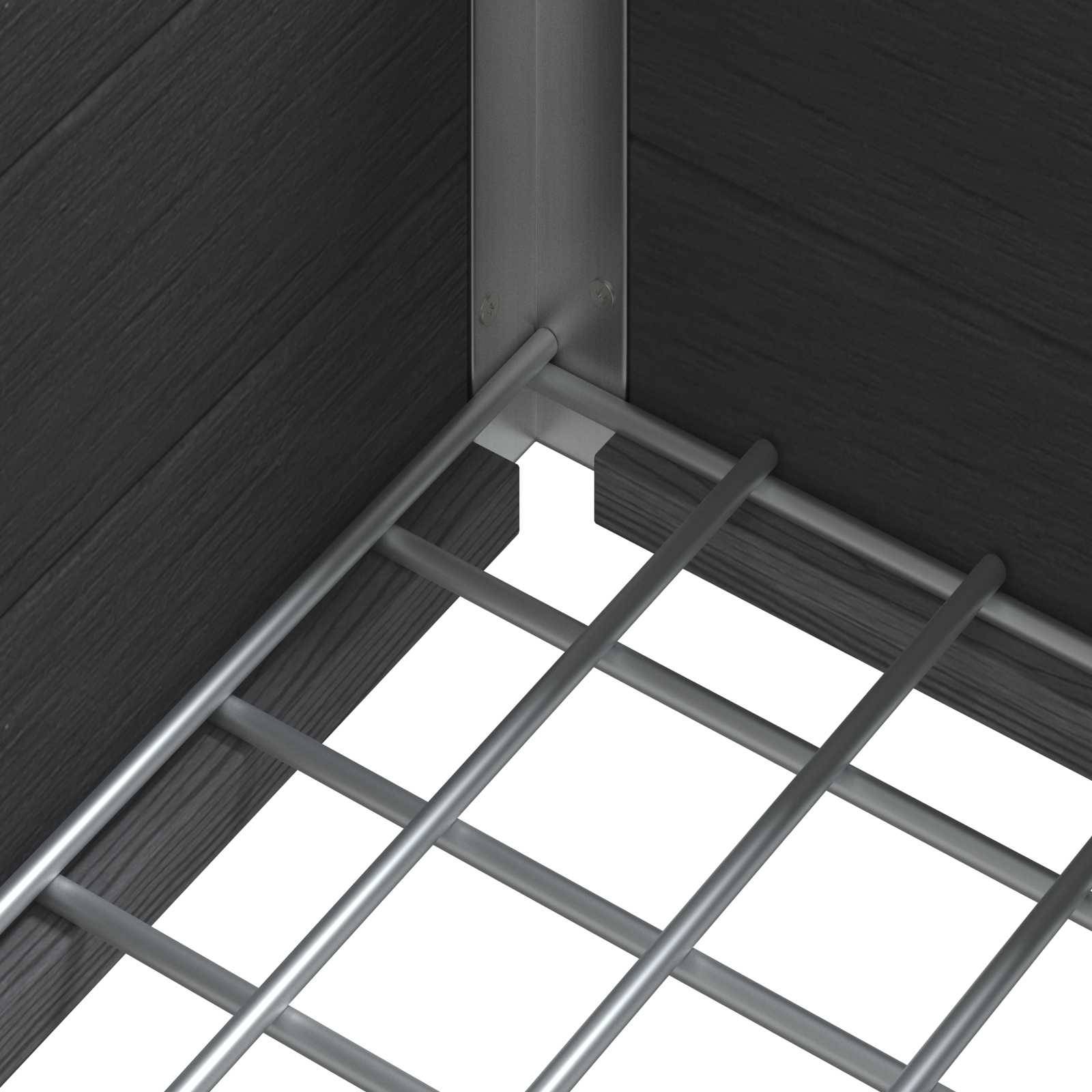 ComfortXL - Jardinière Surélevée WPC Aluminium Culture Légumes Fleurs 50x30x42cm Gris - ComfortXL Outdoor Living - Image 7
