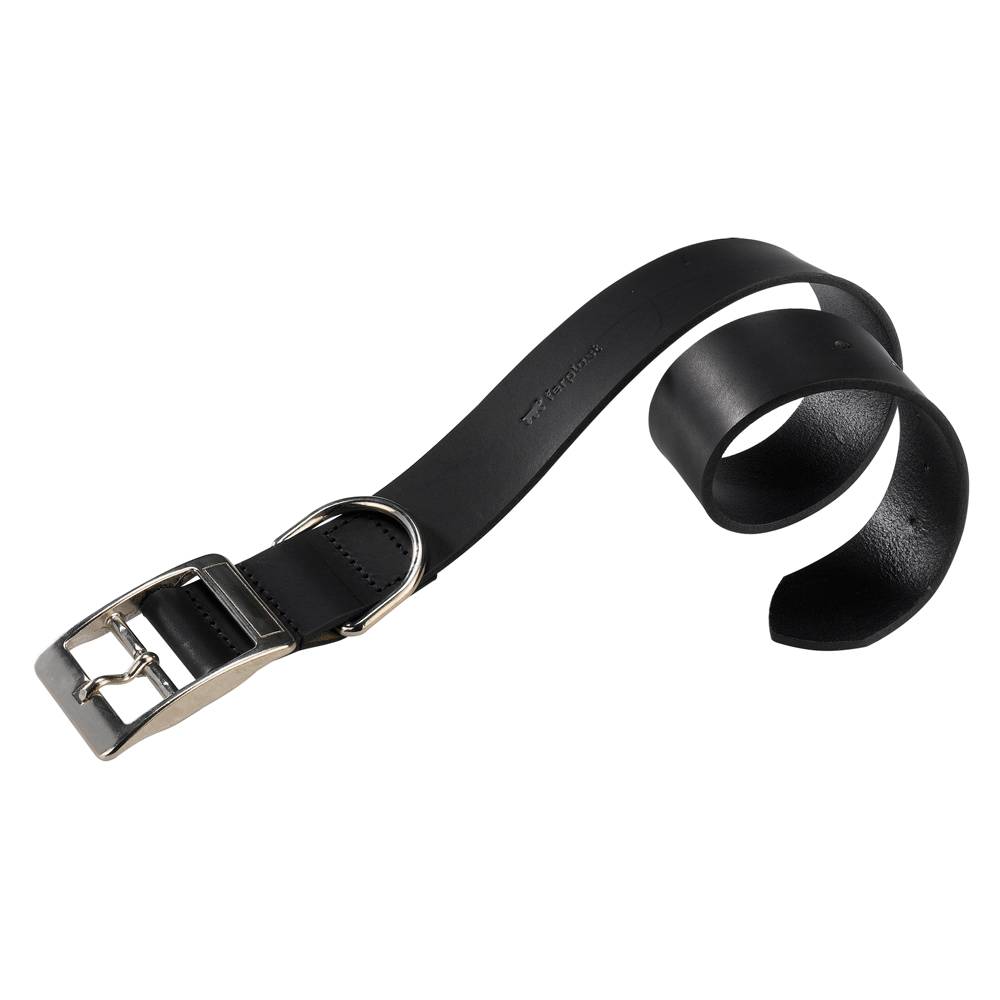 Ferplast - Collier chien chiens cuir véritable réglable FERPLAST NATURAL noir et naturel - Imagen 1