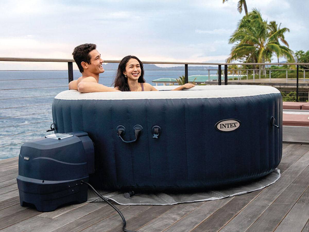 Spa gonflable PureSpa Blue Navy rond Bulles 4 places - Intex - Image 8