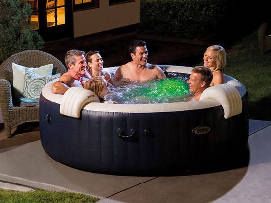 Spa gonflable PureSpa Blue Navy rond Bulles 4 places - Intex - Image 5