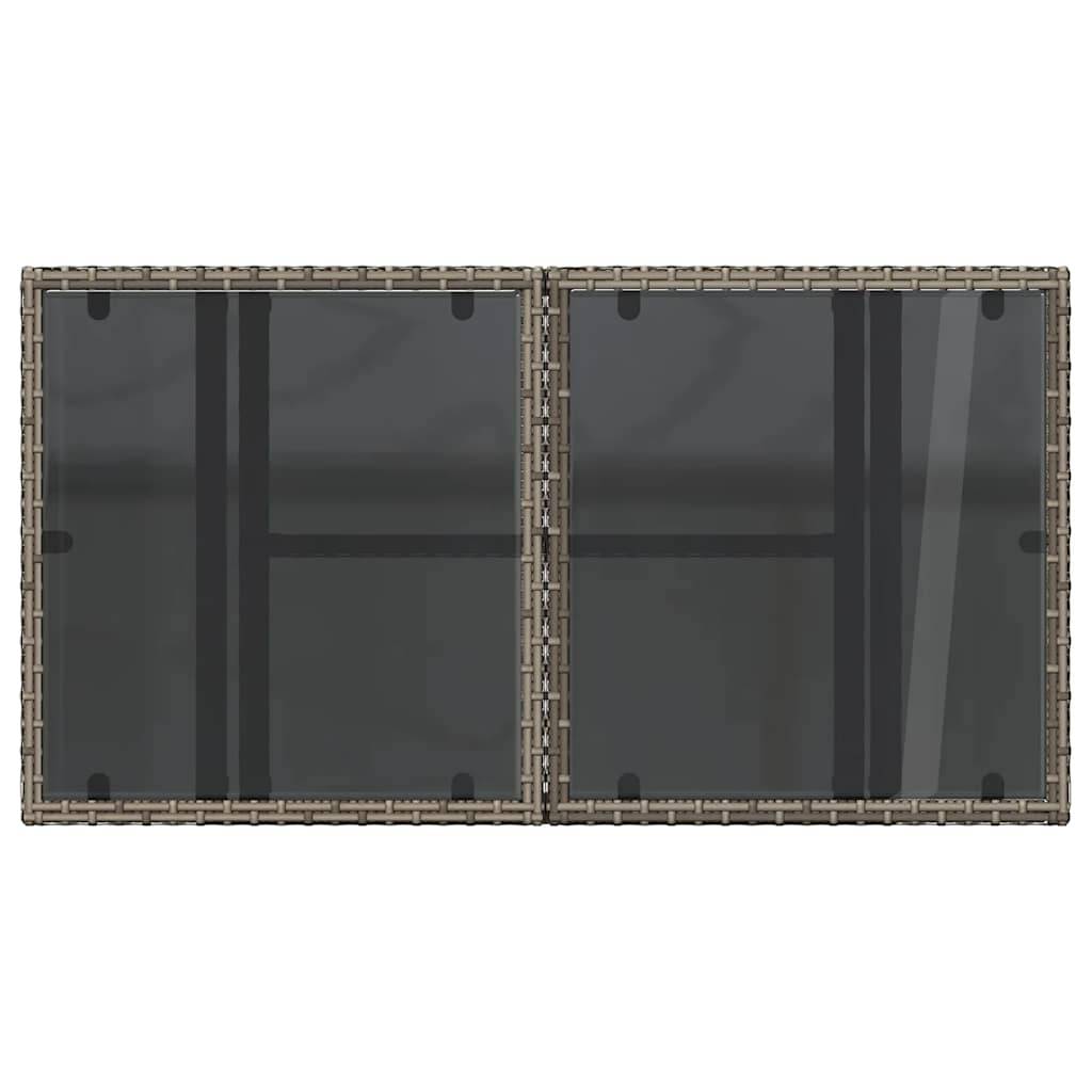 ComfortXL - Table de Jardin Relevable Grise 2-en-1, Basse et Repas, en Résine Tressée et Verre Sécurit – ComfortXL Outdoor Living - Image 9