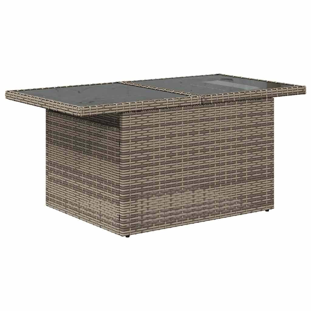 ComfortXL - Table de Jardin Relevable Grise 2-en-1, Basse et Repas, en Résine Tressée et Verre Sécurit – ComfortXL Outdoor Living - Image 4