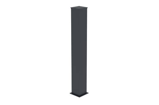 Casanoov Portail coulissant 6 m VOGEL H.140 cm alu + 2 poteaux EIFEL 20x20 cm H.166 cm GRIS - Image 4