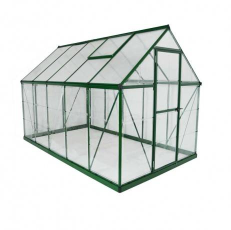 Canopia - Serre de jardin en polycarbonate Hybrid  5,66 m², Couleur Vert, Ancrage au sol Oui - Imagen 5