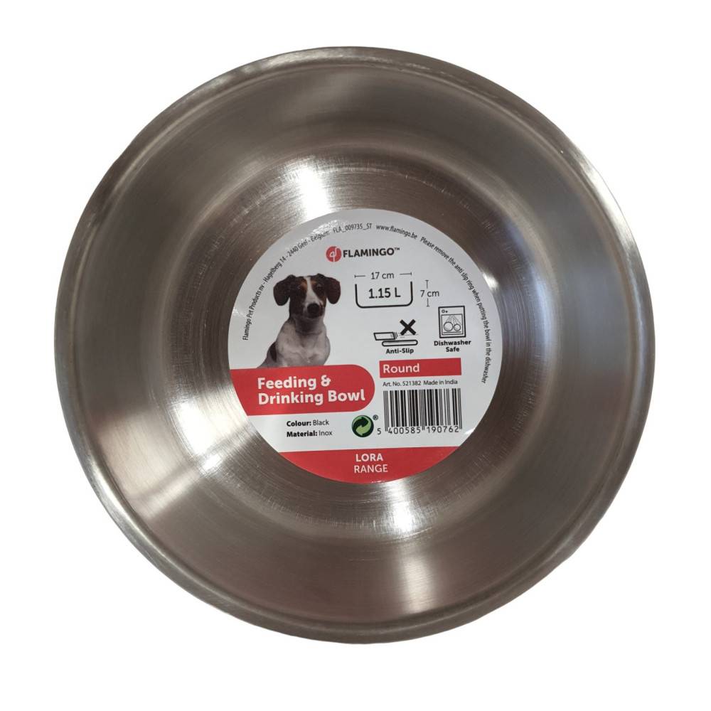 Gamelle pour eau ou nourriture a double paroi ø17 cm 1150 ml, pour chien - Imagen 3