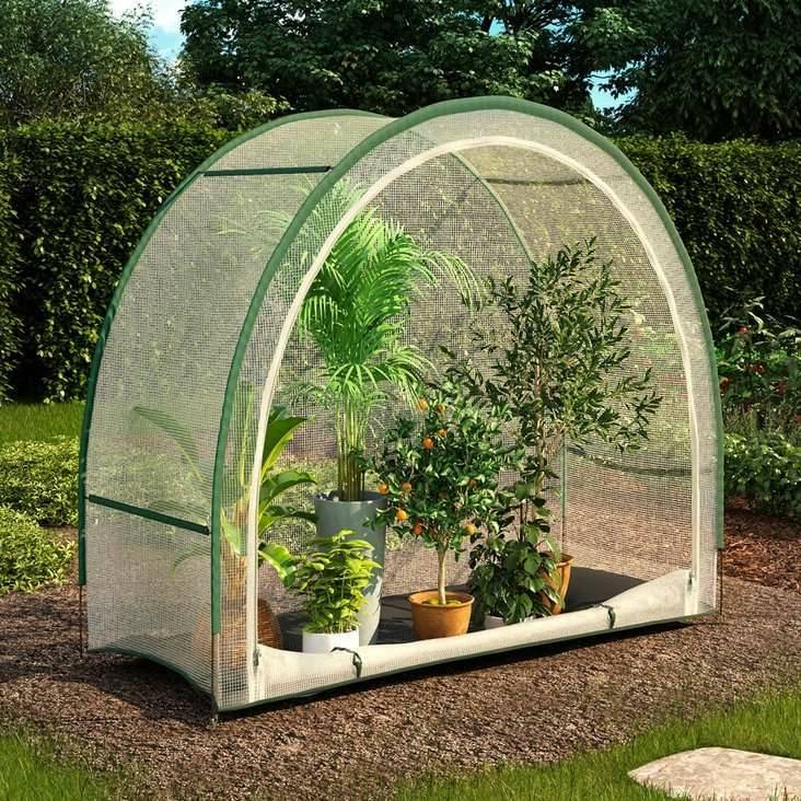 Terre Jardin - Serre d'hivernage demi-lune 200x80x170cm PE - TERRE JARDIN - Imagen 6