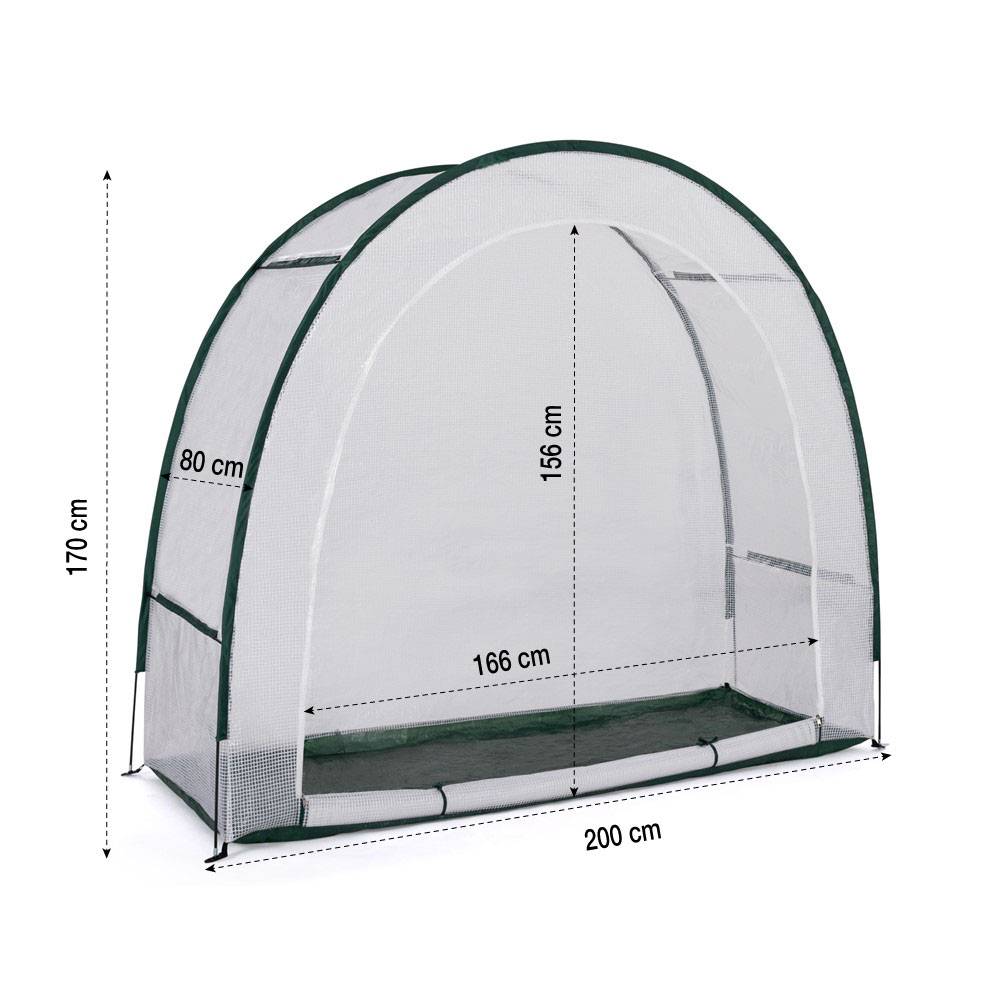 Terre Jardin - Serre d'hivernage demi-lune 200x80x170cm PE - TERRE JARDIN - Imagen 5