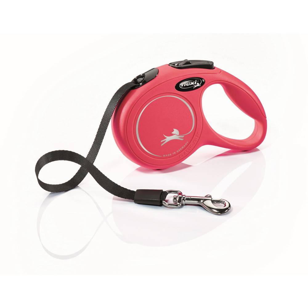 Flexi - Laisse Flexi Classic sangle XS 3 m rouge chiens jusqu'à 12 Kg