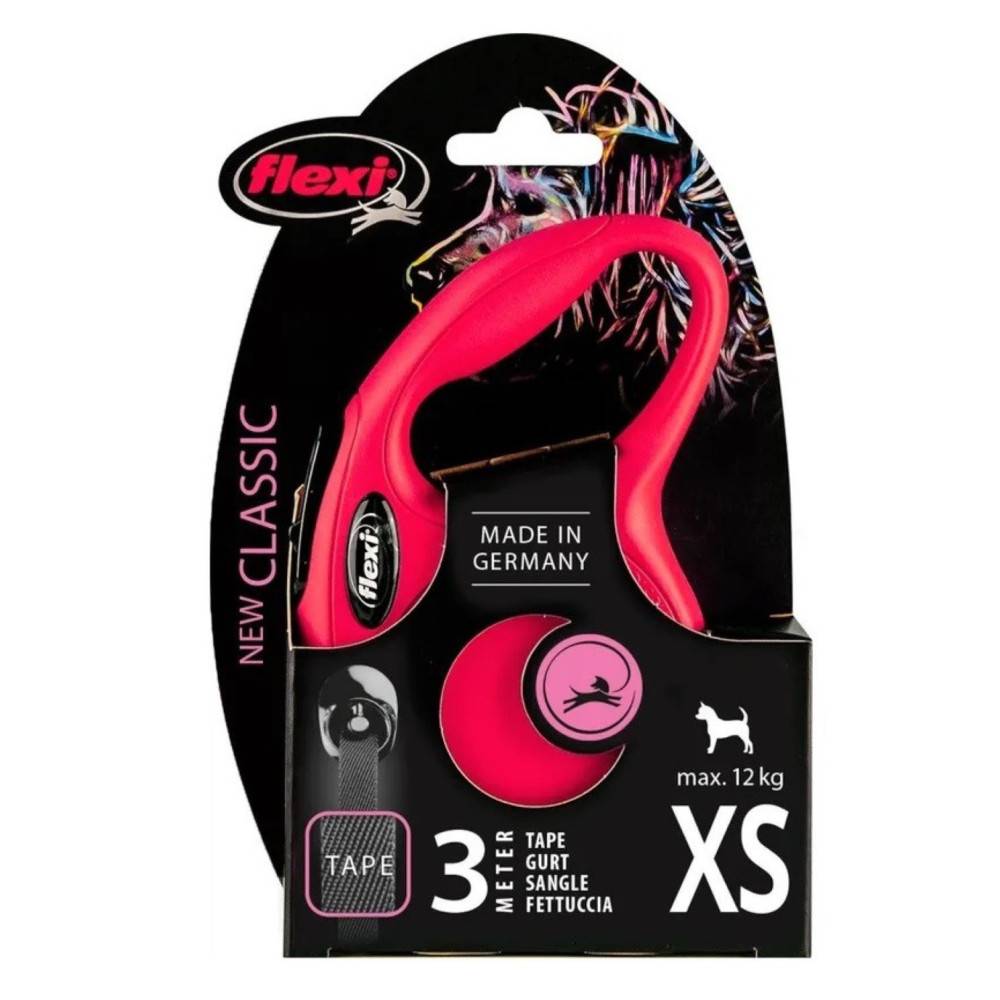 Flexi - Laisse Flexi Classic sangle XS 3 m rouge chiens jusqu'à 12 Kg - Imagen 3