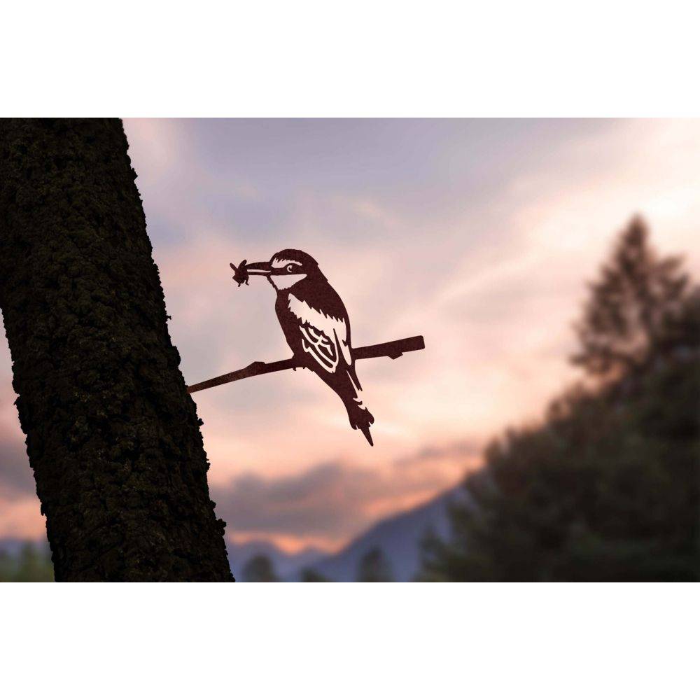 Metalbird - Oiseau sur pique guêpier d'europe en acier corten - Imagen 2