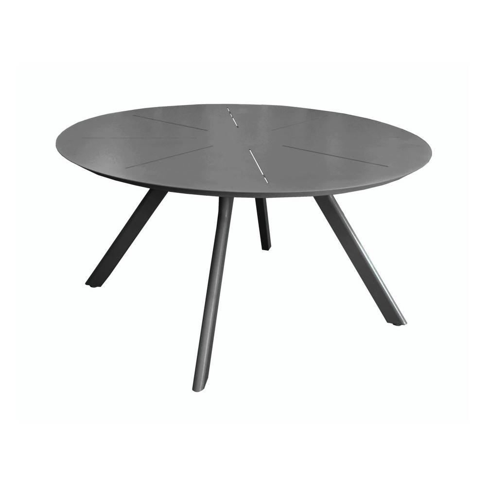 Proloisirs - Table de jardin ronde Seven en aluminium - graphite 150 cm PROLOISIRS