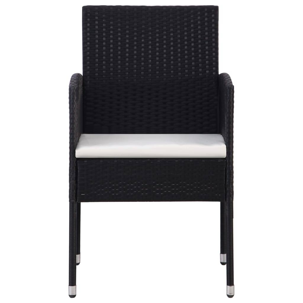 Vidaxl - Ensemble à manger d'extérieur 9pcs coussins résine tressée noir vidaXL 43924 - Imagen 6