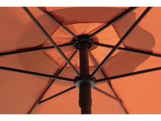 Table Et Chaises De Jardin Avec Parasol En Métal "convivia" - 4 Places - Terracotta -habitat Et Jardin - Image 4