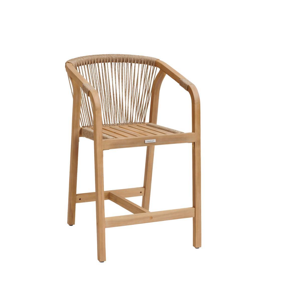 Hesperide - Lot de 2 fauteuils hauts de jardin "Papouasie" acacia  & taupe Hespéride - Imagen 2