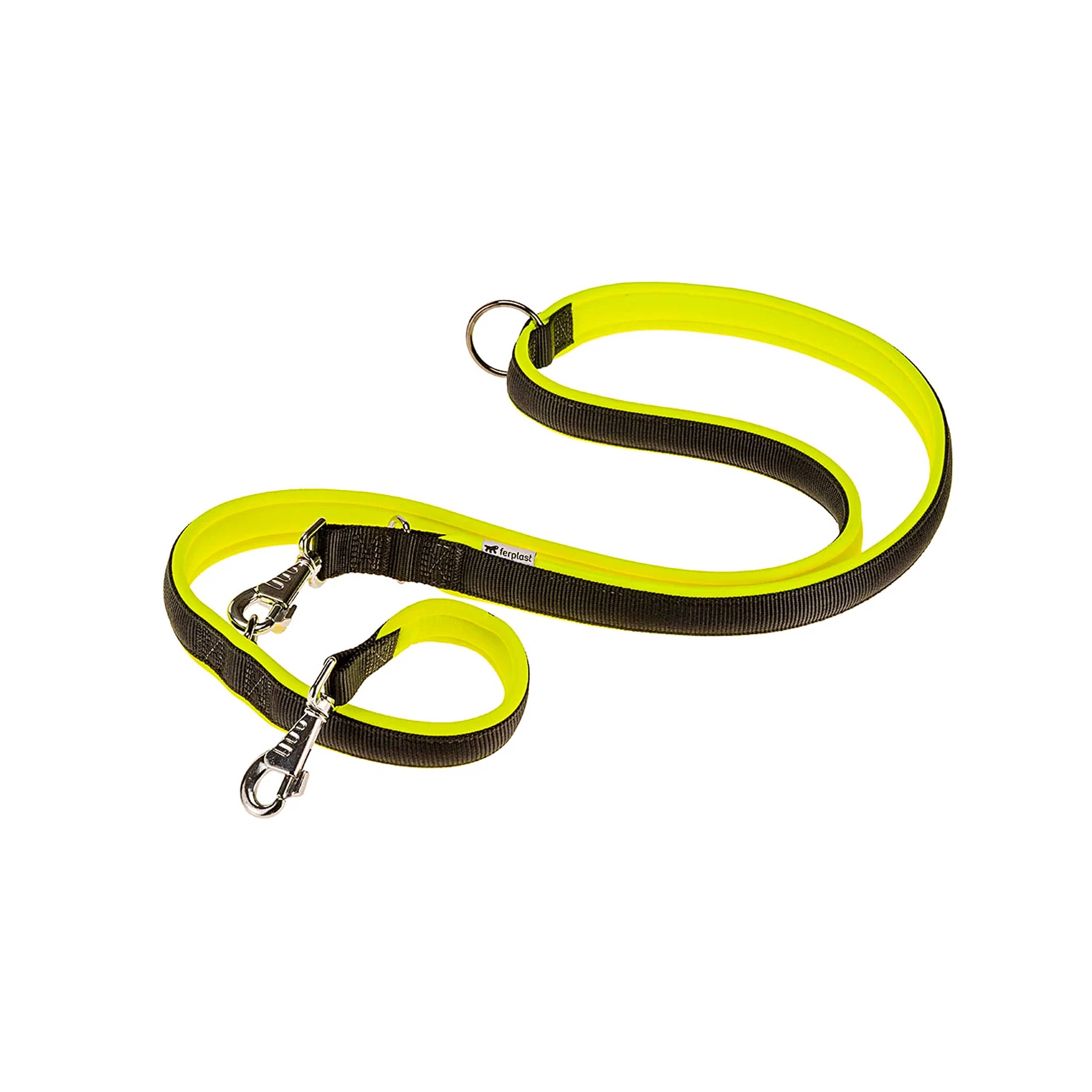 Ferplast - Ferplast Laisse pour chien Ferplast ERGOFLUO, Laisse de dressage pour chien taille grande, Poignée Rembourrée, Mousqueton en métal. Longueur réglable. - Imagen 1