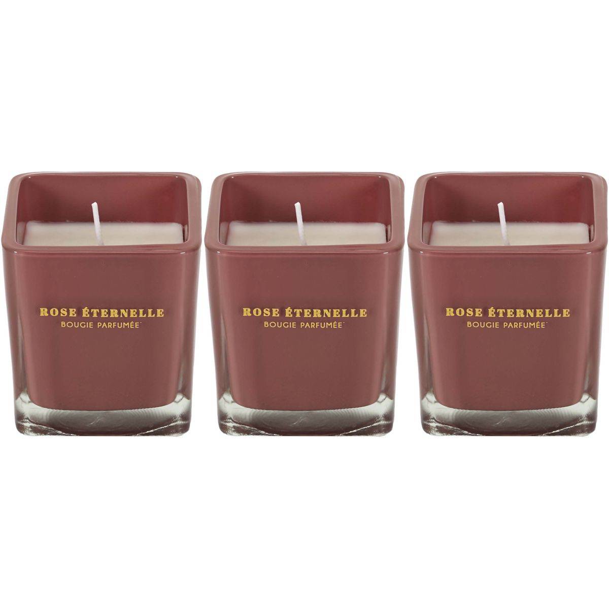 The Home Deco Factory - Bougie parfumée carrée Nude 7 cm (Lot de 3) Rose des bois The Home Deco Factory - Imagen 1