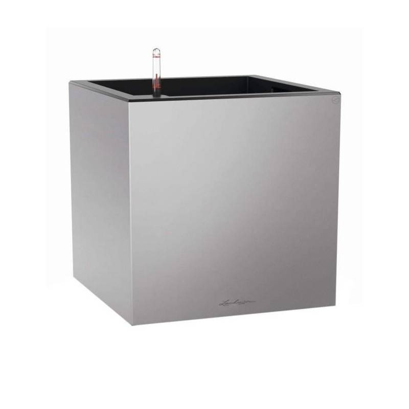 Lechuza - Pot De Fleur Lechuza Canto Premium Cube 40 - Kit Complet, Argent Métallique - Imagen 1
