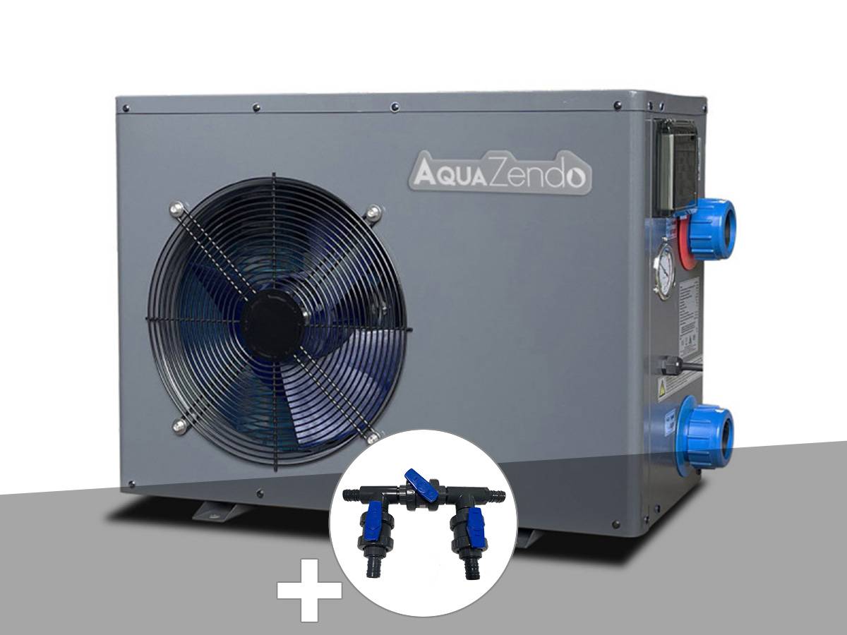 Aquazendo - Pompe à chaleur 8 kW Aqua Premium 8000 + Kit by-pass Ø 32/38/50 mm - AquaZendo