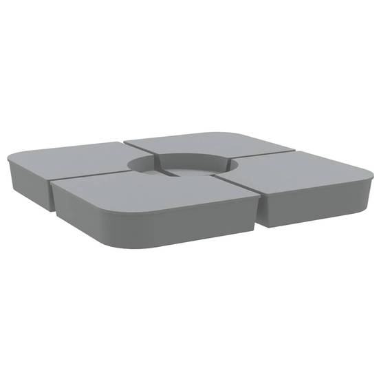 Ensemble 4 Dalles de Lestage PP pour Parasol Déporté Stabilité 100kg pour Extérieur Gris Clair 100cm – ComfortXL Outdoor Living - Image 2